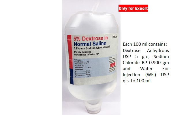 5 Dextrose In Normal Saline 500 Ml Solodex Iv Infusion 500 Ml